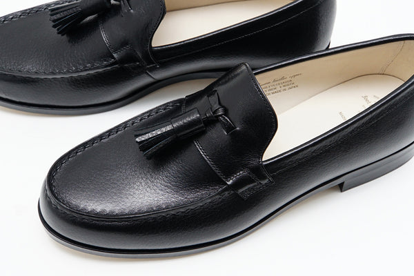 【foot the coacher / フットザコーチャー】SINGLE TASSEL LOAFER / Black Embossed