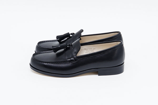 【foot the coacher / フットザコーチャー】SINGLE TASSEL LOAFER / Black Embossed