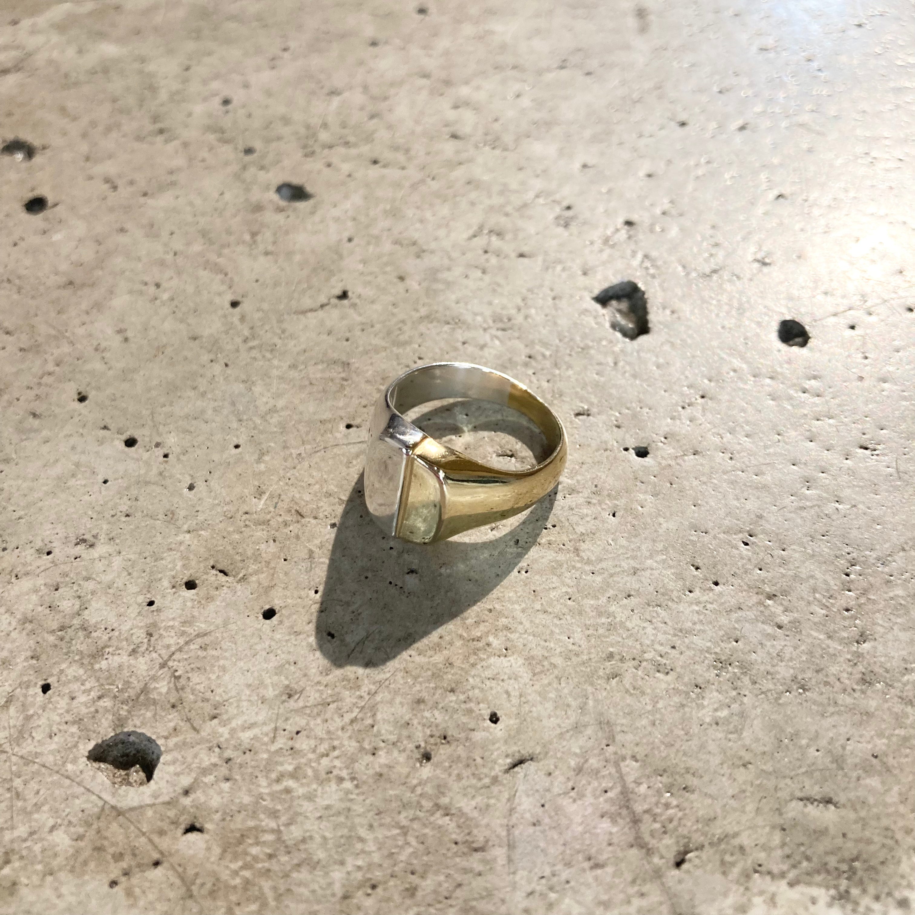END CUSTOM JEWELLERS シルバーリング x2 END CUSTOM JEWELLERS】DUAL NATURED SIGNET RING / Silver