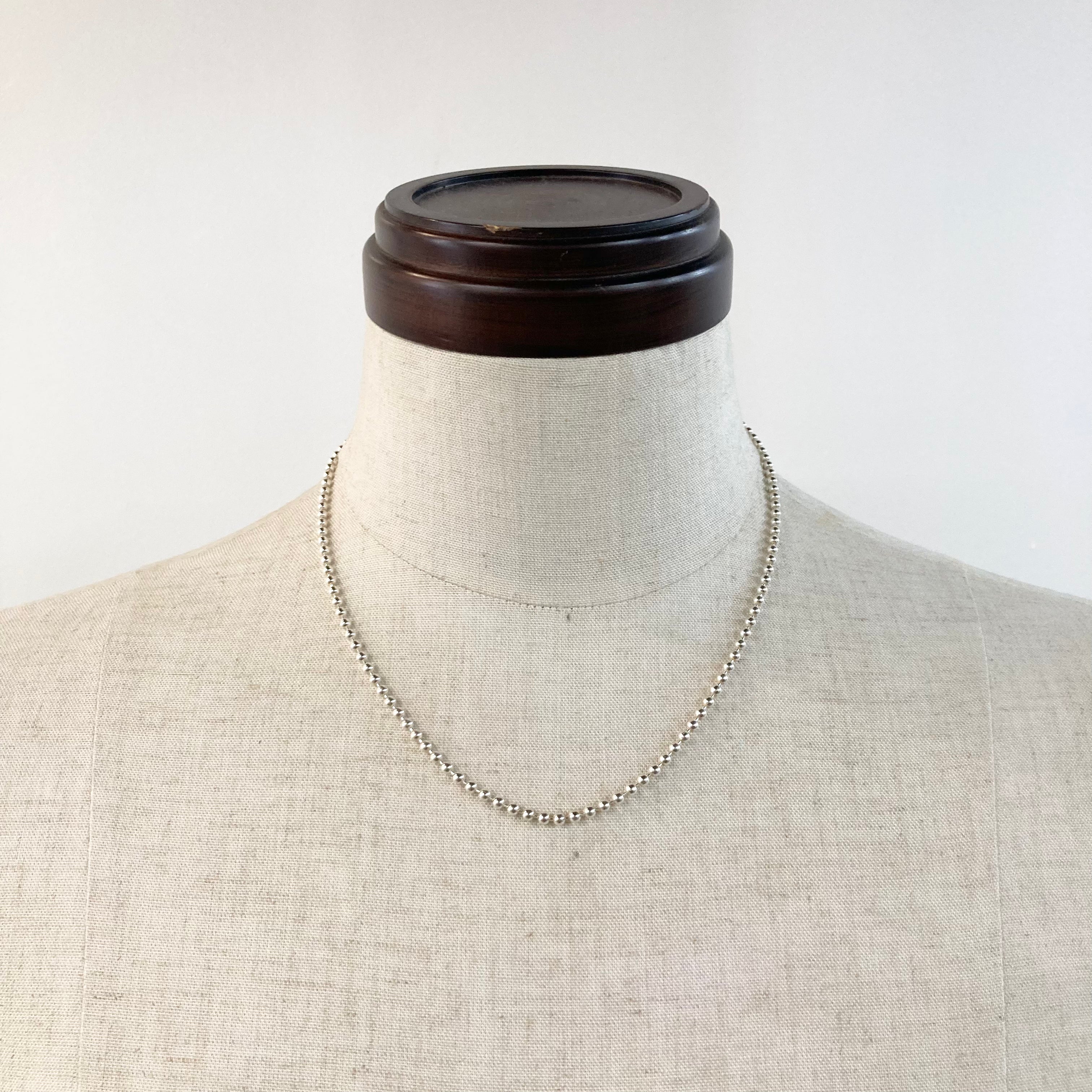 END CUSTOM JEWELLERS】BALL CHAIN NECKLACE <3 DIAMOND SET> END CUSTOM JEWELLERS】BALL CHAIN NECKLACE <3 DIAMOND SET>