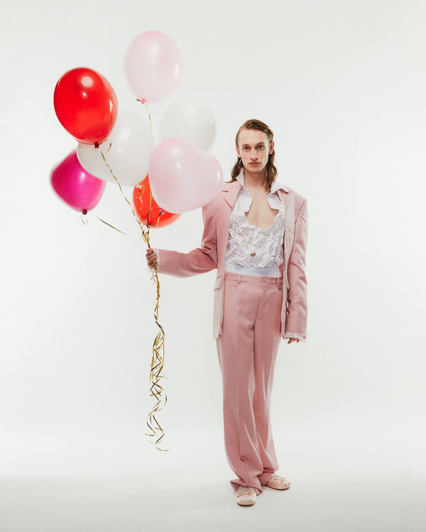 【 HOMMENA 】TOO BIG TAILORED JACKET / Pink