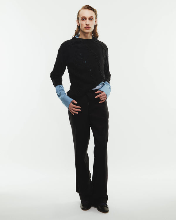 【 HOMMENA 】DROP TAILOR PANTS / Black