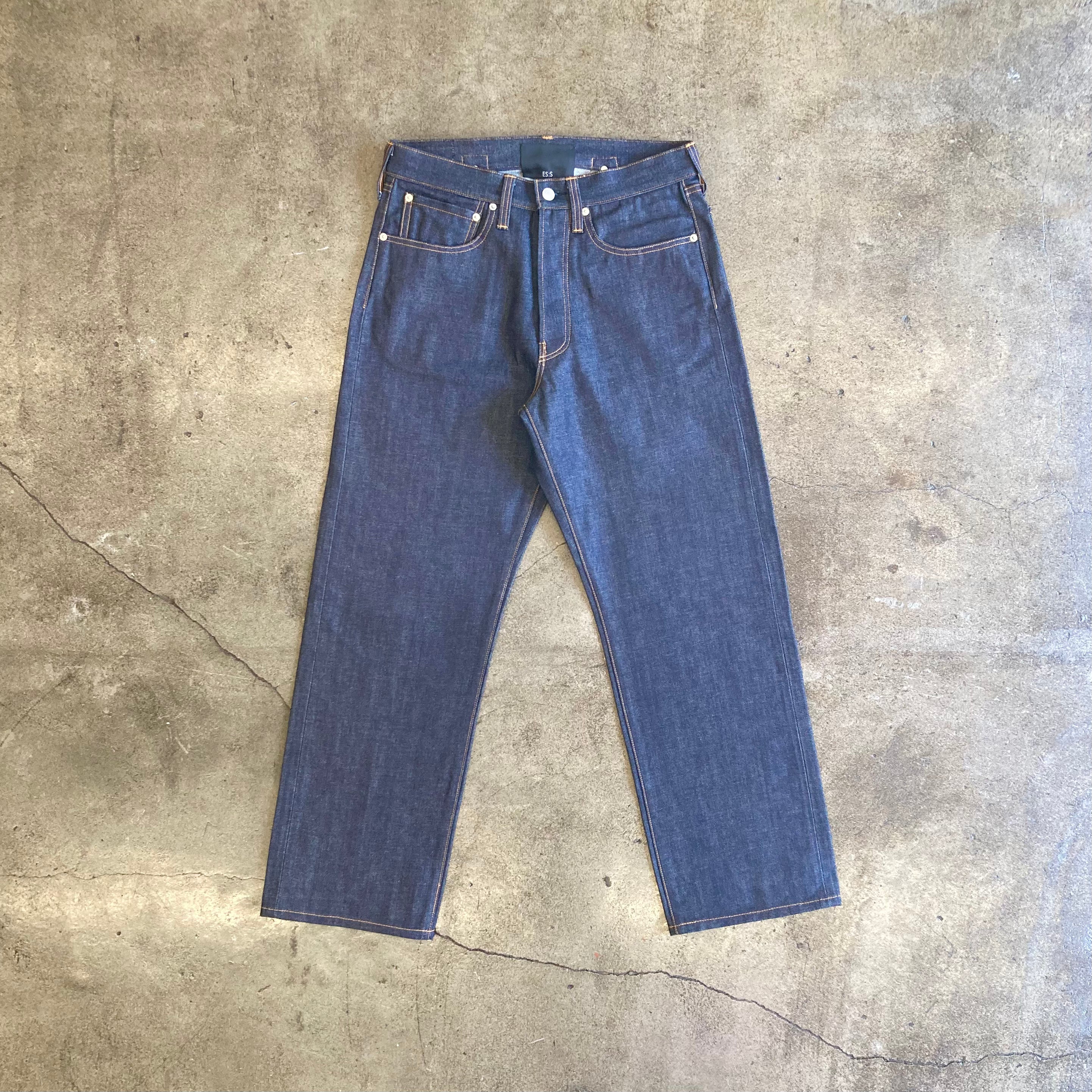 【ES : S】CINCH BACK BAGGY JEANS 2nd / Indigo Rigid