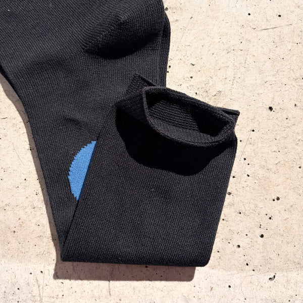 【 BLUE BLUE JAPAN 】アオマル ジャカード ソックス / Black