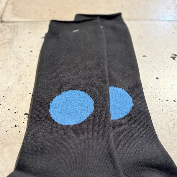 【 BLUE BLUE JAPAN 】アオマル ジャカード ソックス / Black
