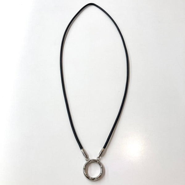 【END CUSTOM JEWELLERS】EYEGLASSES HOLDER NECKLACE - STUDS / Silver × Black