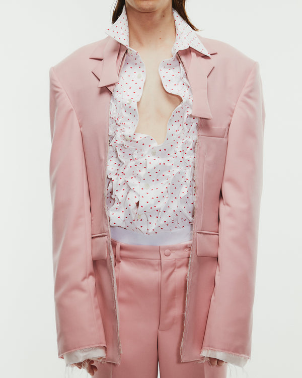 【 HOMMENA 】TOO BIG TAILORED JACKET / Pink