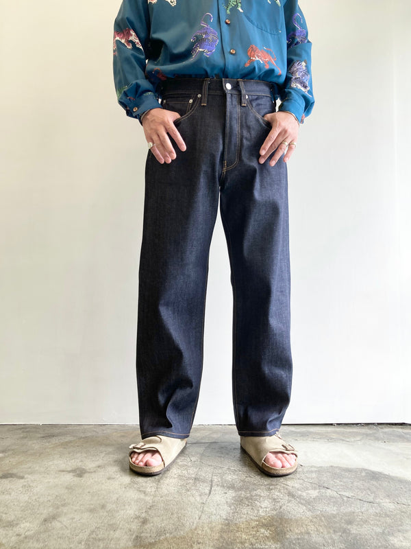 ES : S】CINCH BACK BAGGY JEANS 2nd / Indigo Rigid – TOKIS ES : S】CINCH BACK BAGGY JEANS 2nd / Indigo Rigid – TOKIS
