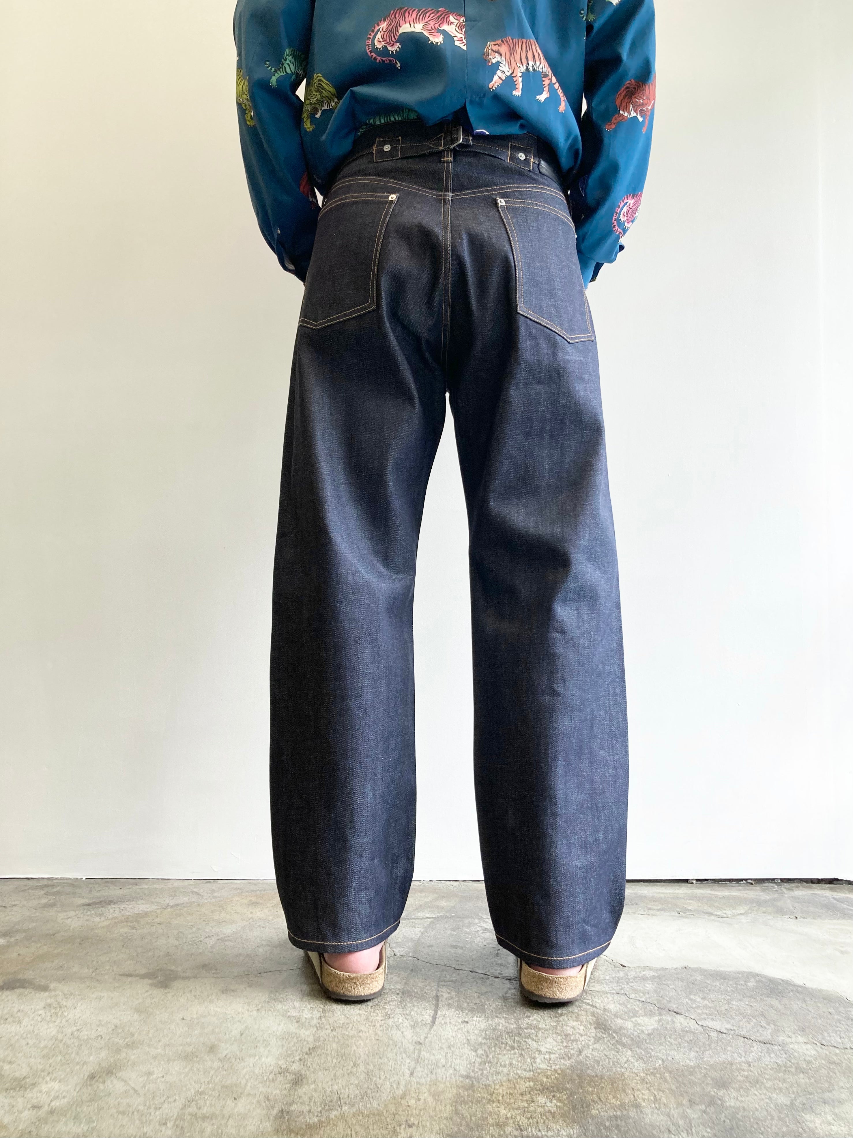 ES : S】CINCH BACK BAGGY JEANS 2nd / Indigo Rigid – TOKIS ES : S】CINCH BACK BAGGY JEANS 2nd / Indigo Rigid – TOKIS
