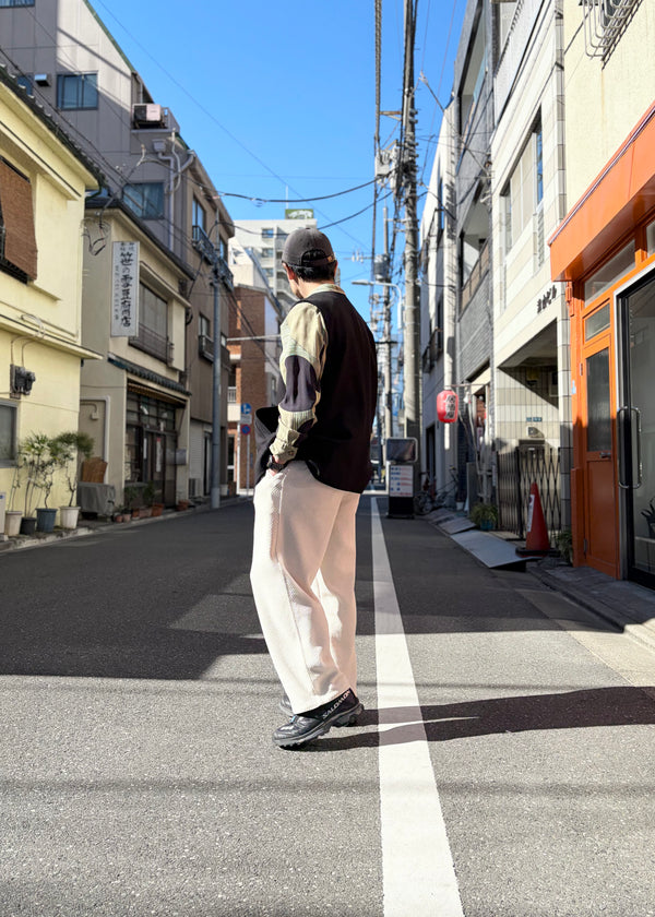 【frank leder / フランクリーダー】BLACK WOOL OUTER VEST / Black