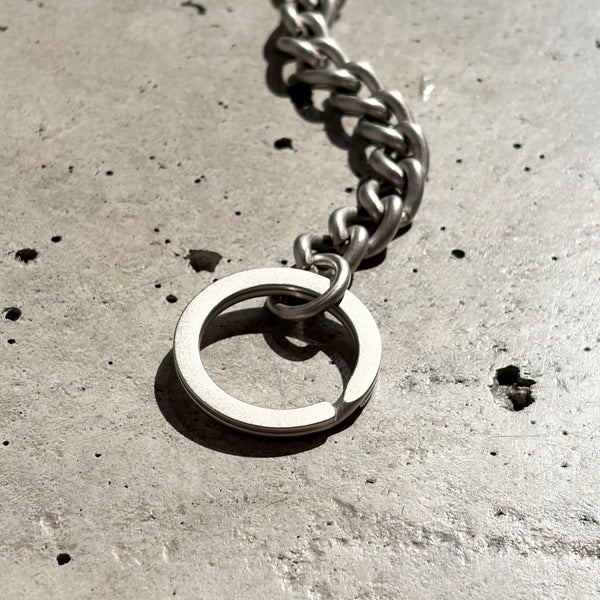 【hobo】CARABINER CHAIN KEY RING - with HORSE LETHER - / Taupe