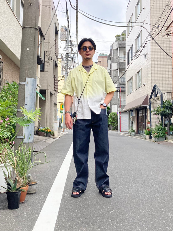 【 mii 】DIP DYED SHIRT - SUBHA - / Yellow
