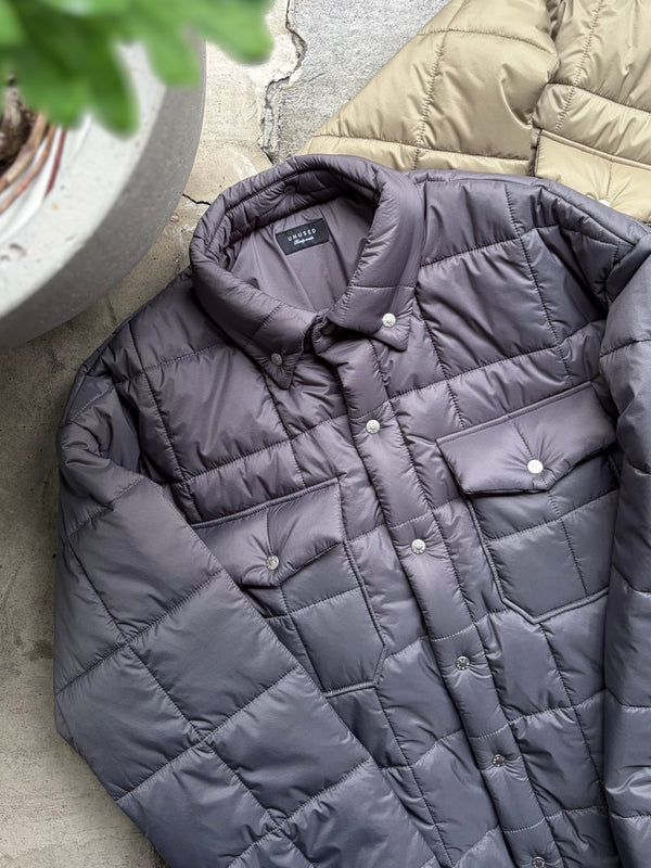【 UNUSED 】PADDING QUILTED SHIRT / Gray