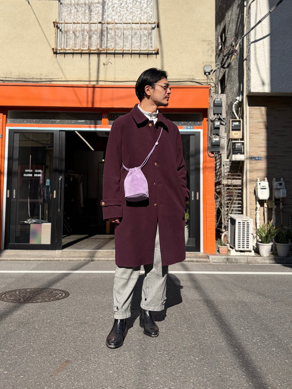 【hobo】DRAWSTRING POUCH - PIG SUEDE - / Lavender