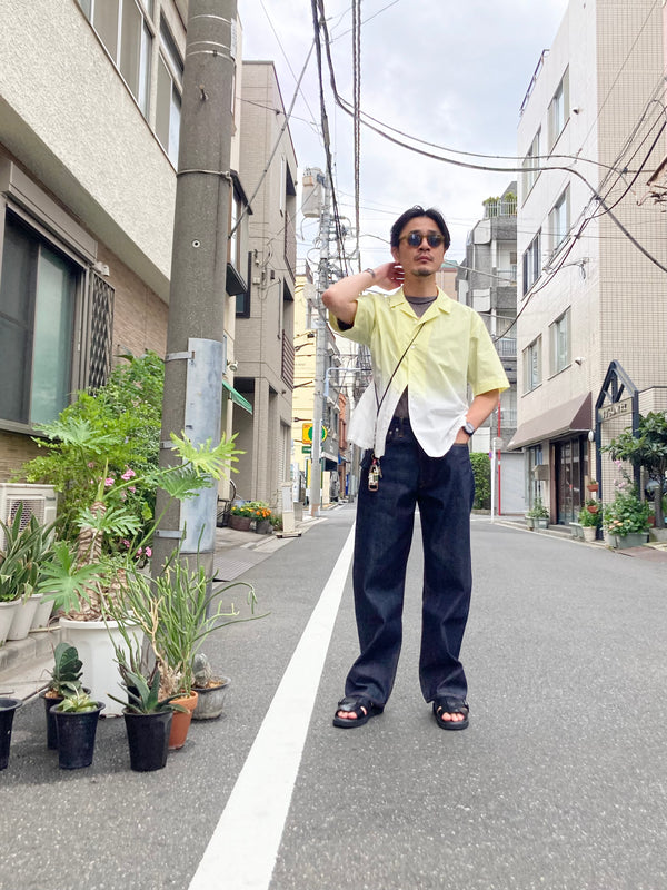 【 mii 】DIP DYED SHIRT - SUBHA - / Yellow
