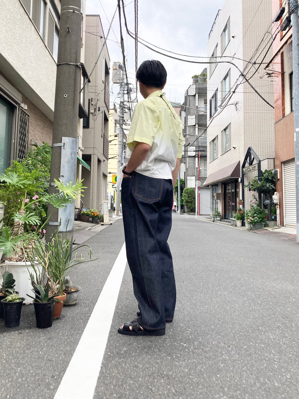 【 mii 】DIP DYED SHIRT - SUBHA - / Yellow