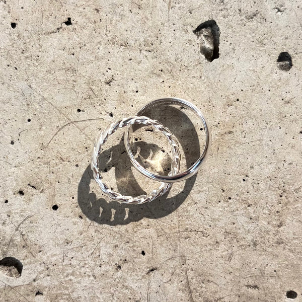 【END CUSTOM JEWELLERS】STRAIN DUAL RING / Silver