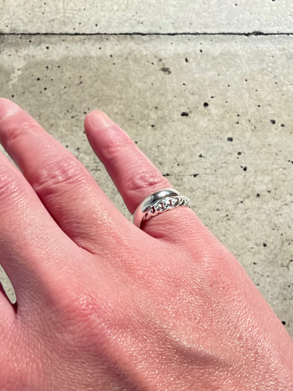 【END CUSTOM JEWELLERS】STRAIN DUAL RING / Silver