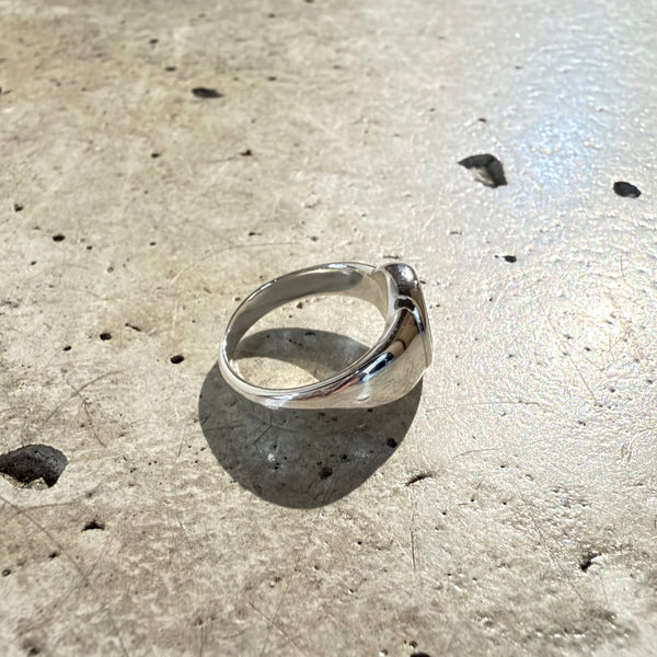 【END CUSTOM JEWELLERS】GENTA RING FOR PINKY - OVAL ONYX - / Silver