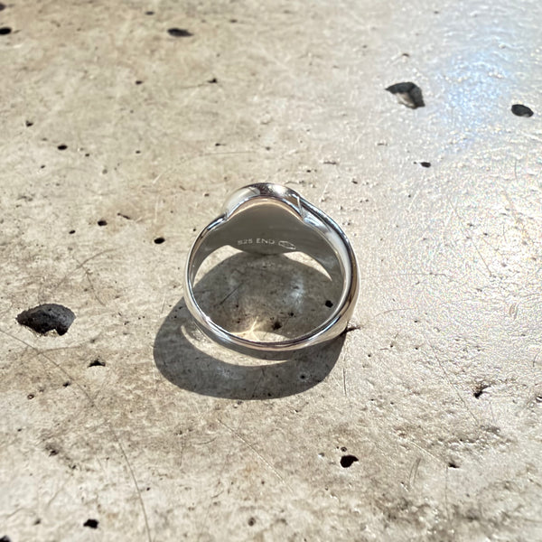 【END CUSTOM JEWELLERS】GENTA RING FOR PINKY - OVAL ONYX - / Silver