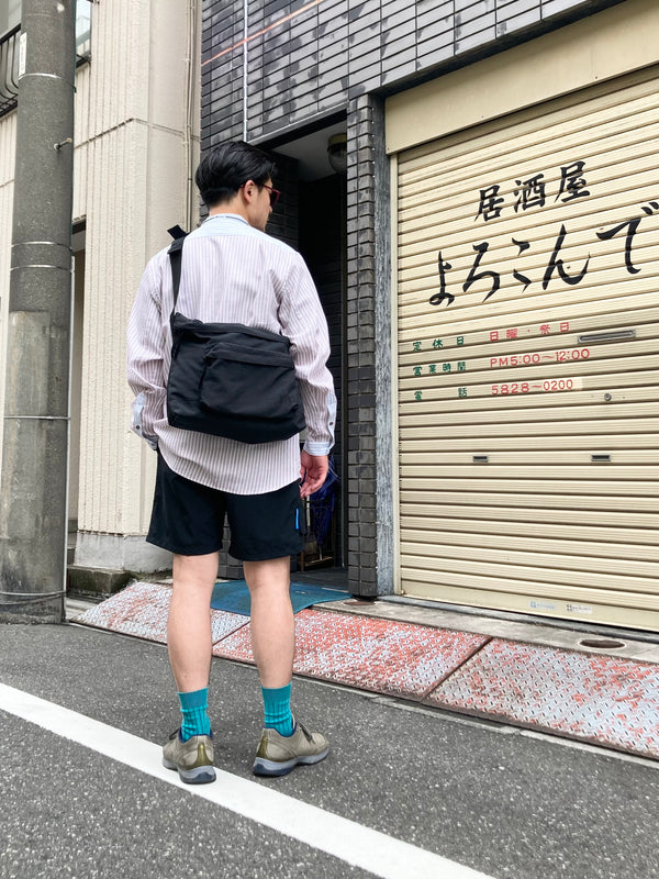 【hobo】SHOULDER BAG - NYLON OXFORD - / Black