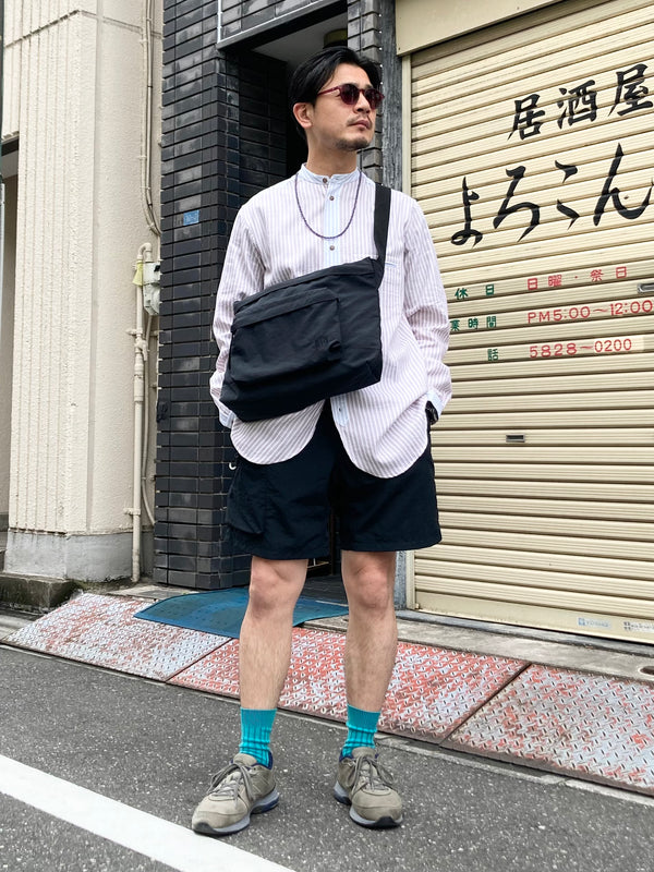 【hobo】SHOULDER BAG - NYLON OXFORD - / Black