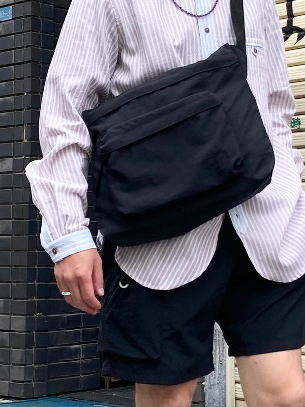 【hobo】SHOULDER BAG - NYLON OXFORD - / Black