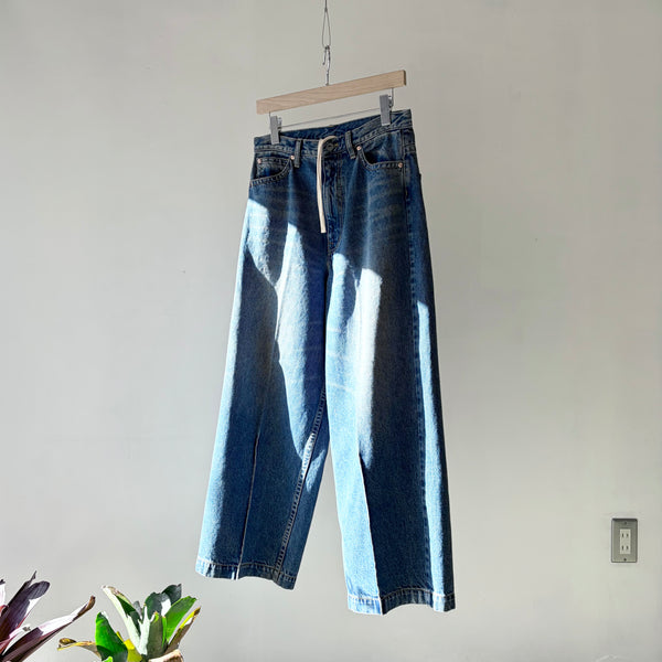 RhodolirioN 】90'LOOSE STRAIGHT PANT - DENIM - / Indigo – TOKIS
