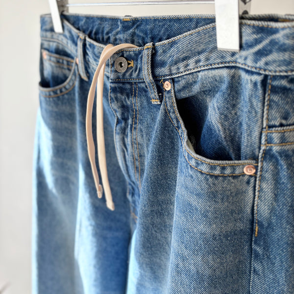 RhodolirioN 】90'LOOSE STRAIGHT PANT - DENIM - / Indigo – TOKIS
