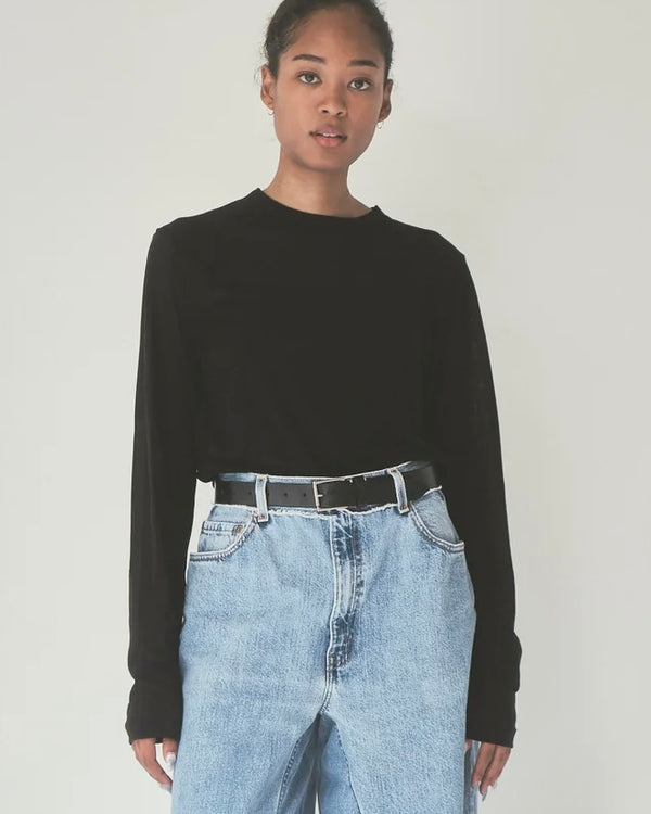 【 RIVER 】THEER COMPACT CUT & SEWN / Black
