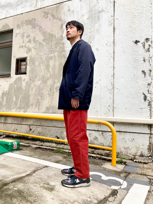 【frank leder / フランクリーダー】LIGHT WEIGHT DEUTSCHLEDER 2TUCK TROUSERS / Red