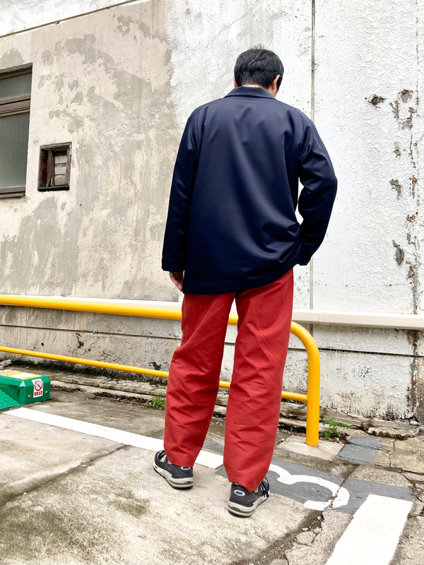 【frank leder / フランクリーダー】LIGHT WEIGHT DEUTSCHLEDER 2TUCK TROUSERS / Red