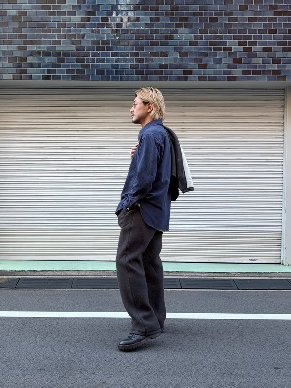 【 HORTENSE 】WOOL FLEECE PANTS / Gray