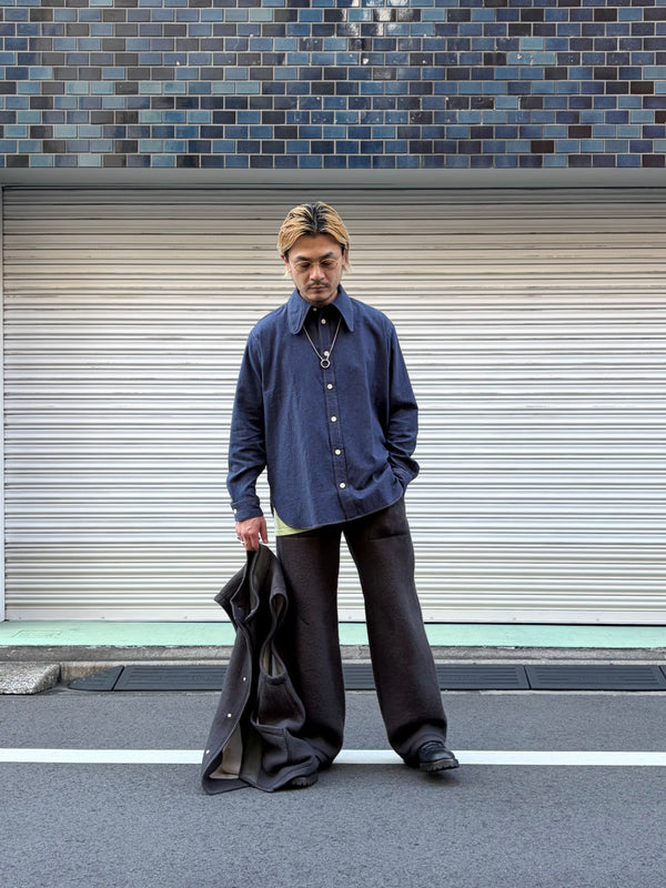 【 HORTENSE 】WOOL FLEECE PANTS / Gray