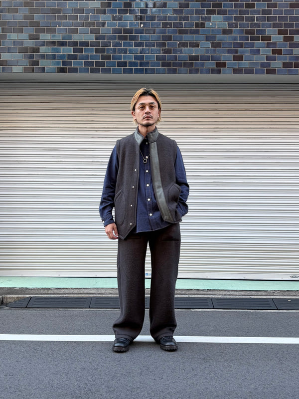 【 HORTENSE 】WOOL FLEECE PANTS / Gray