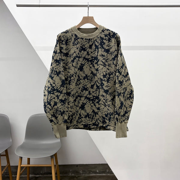 【 BLUE BLUE JAPAN 】ウラケプリント プルオーバー / Olive