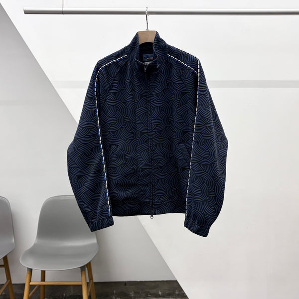 【 BLUE BLUE JAPAN 】ミズヒキニットジャカード トラックジャケット / Dark Navy