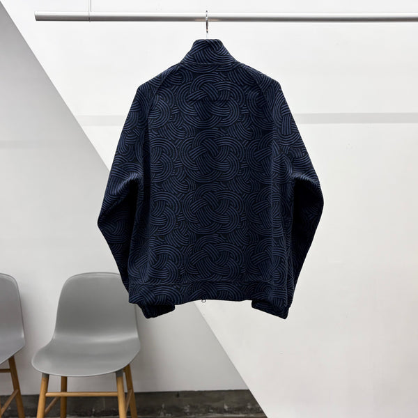 【 BLUE BLUE JAPAN 】ミズヒキニットジャカード トラックジャケット / Dark Navy