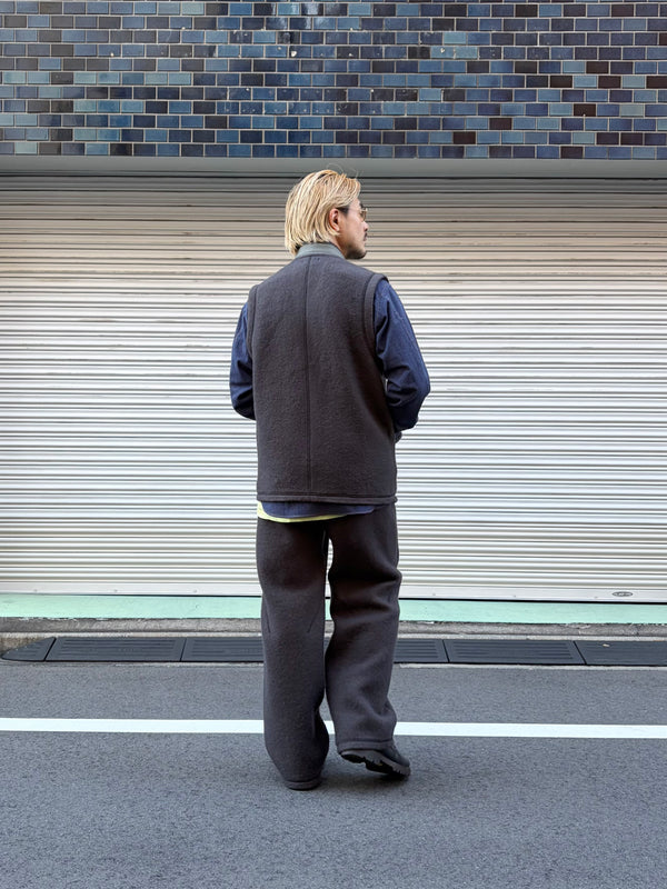【 HORTENSE 】WOOL FLEECE VEST / Gray