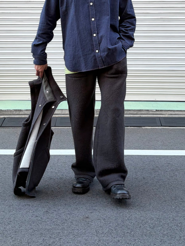 【 HORTENSE 】WOOL FLEECE PANTS / Gray