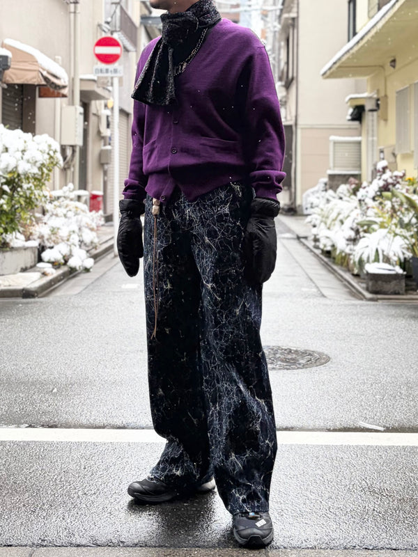 【TOKIS】ALPACA V-NECK CARDIGAN / Purple