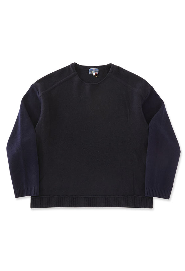 【 BLUE BLUE JAPAN 】ヤクカシミア プルオーバークルーニット / Dark Navy