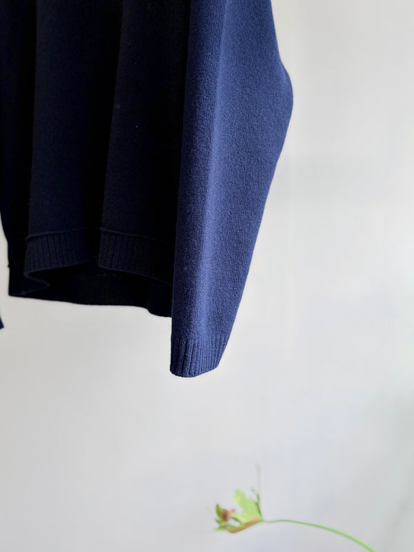 【 BLUE BLUE JAPAN 】ヤクカシミア プルオーバークルーニット / Dark Navy