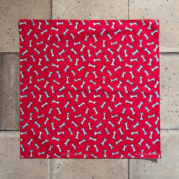 【 HAV-A-HANK 】TOSSED BONES BANDANA - MADE IN U.S.A. - / Red