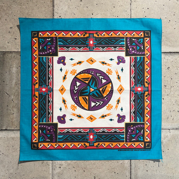 【 HAV-A-HANK 】BANDANA - MADE IN U.S.A. - / Aztec turquoise