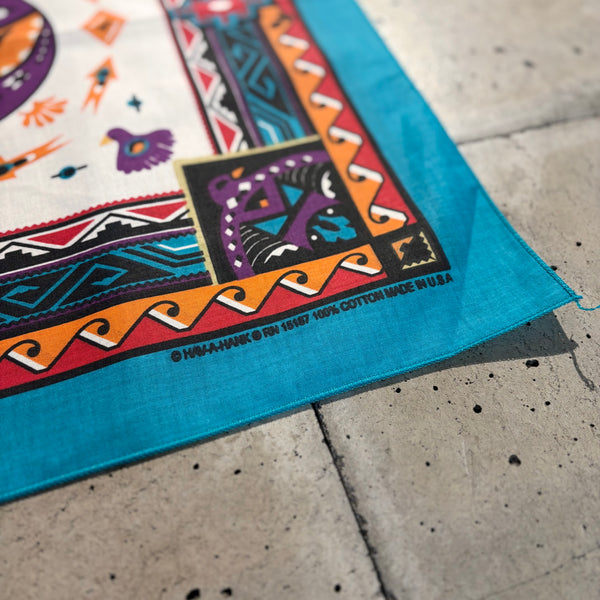 【 HAV-A-HANK 】BANDANA - MADE IN U.S.A. - / Aztec turquoise