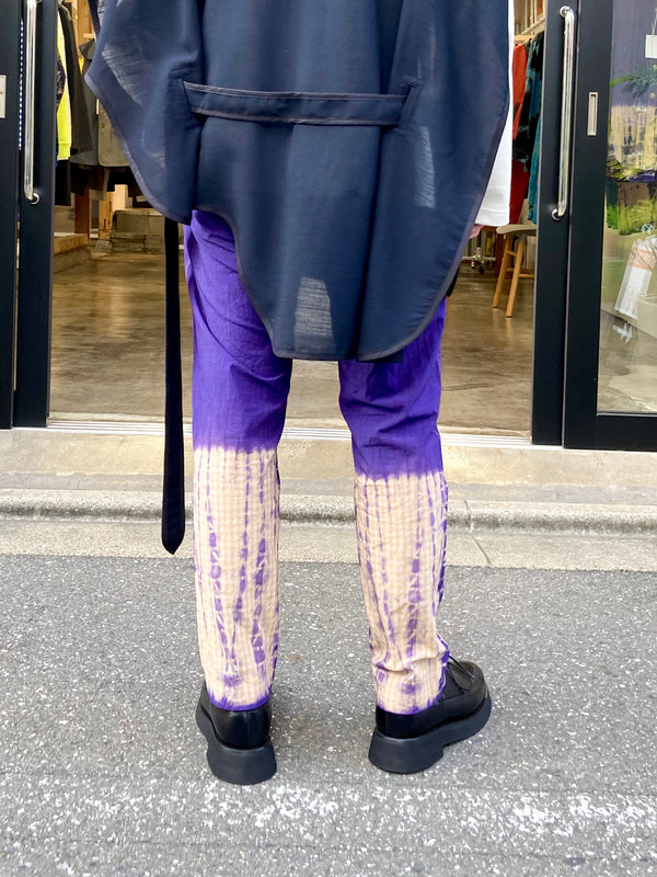 【YOTA TOKI】PREPARATORY PANT / PURPLE × BEIGE CHECK