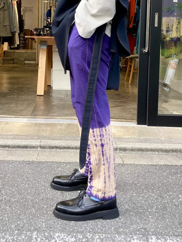 【YOTA TOKI】PREPARATORY PANT / PURPLE × BEIGE CHECK