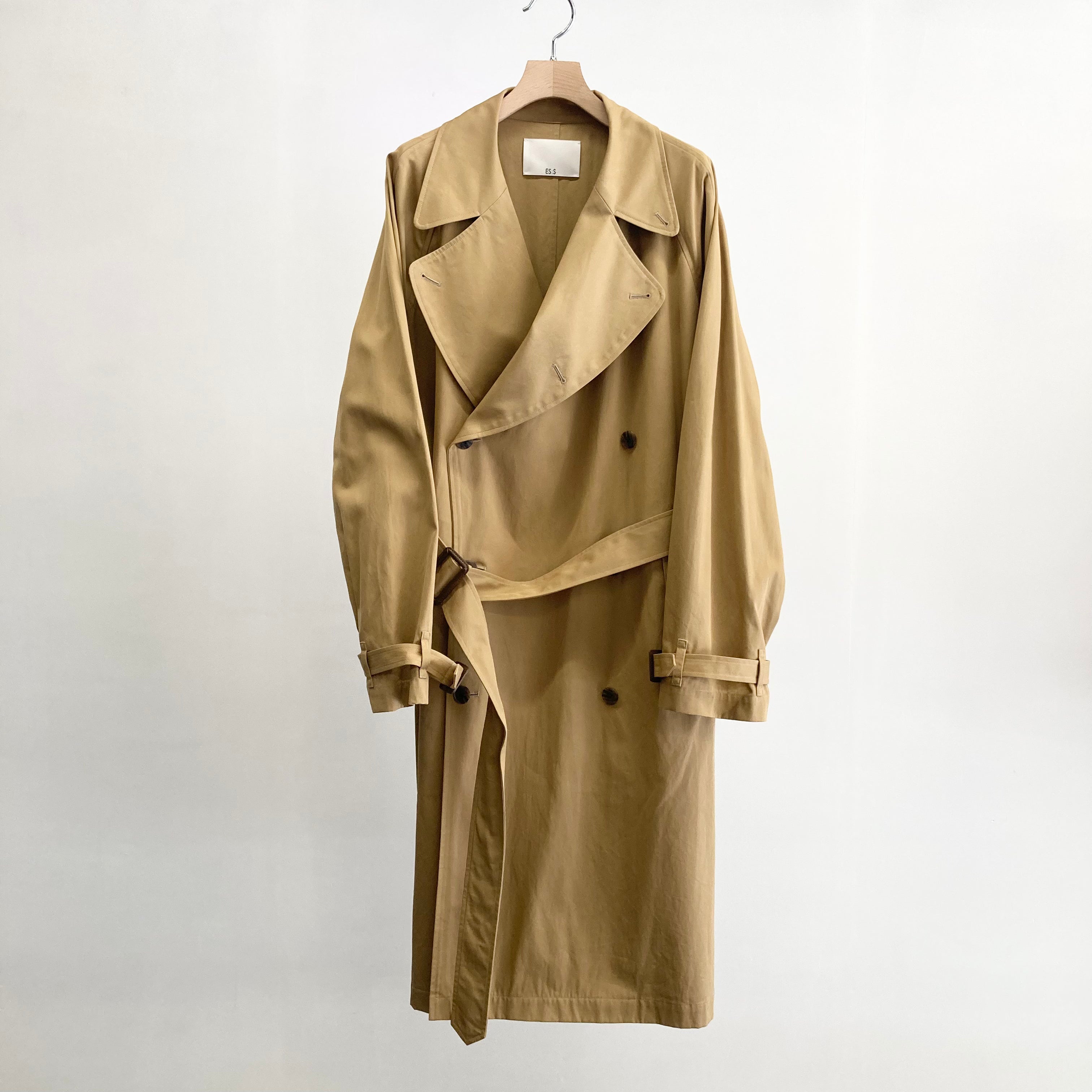 es トレンチコート ES : S】TRENCH COAT - High Twist Cotton Gabardine - / Dark