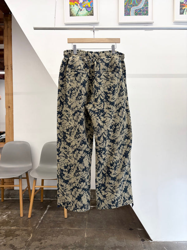 【 BLUE BLUE JAPAN 】ウラケプリント イージーパンツ / Olive